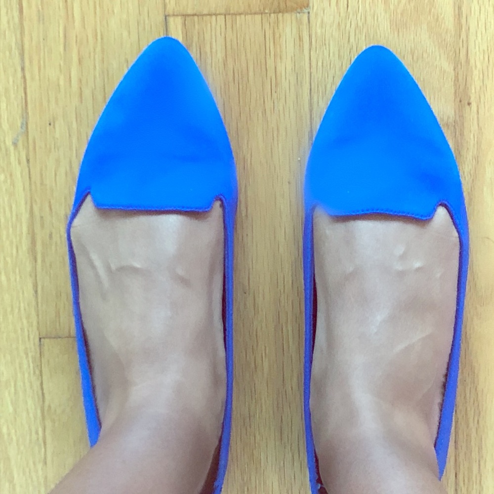 ALDO royal blue suede flats.